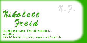nikolett freid business card